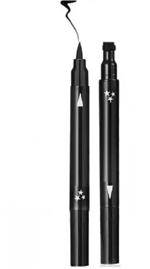 Eyeliner Stamp DoubleSided Liquid Star Eye Liner Pen Waterproof Smudgeproof Long Lasting Wing Original Eyeliner Pen(1Pc,Black)