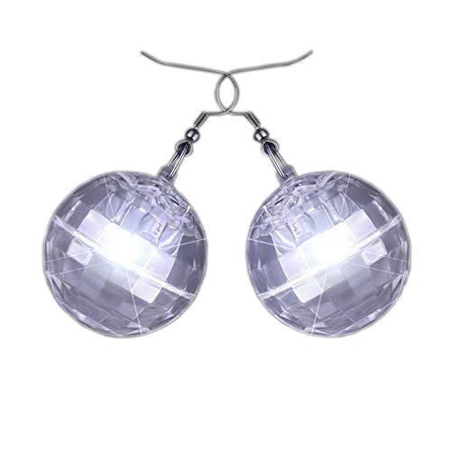 blinkee Light Up Groovy Disco Mirror Ball Crystal Earrings