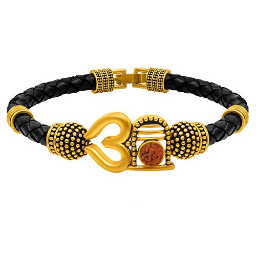 Nakabh Antique Vintage Ethnic Kada Bracelet for Men Women Boys Girls (Shivling)