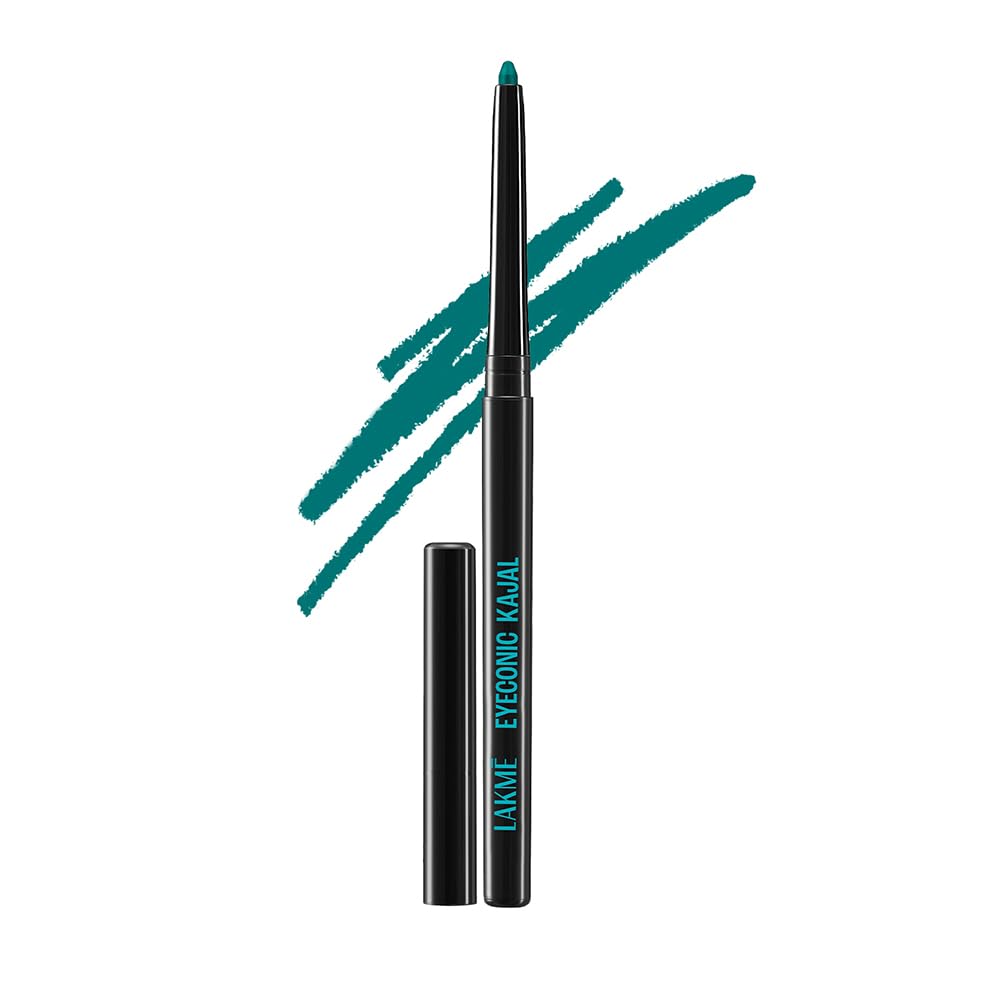 Lakm Eyeconic Kajal, Turquoise, Water Proof, Smudge Proof, Lasts Upto 22 Hrs, 0.35 G