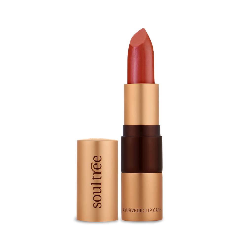 Soultree Ayurvedic Lipstick  Colour Deep Blush 820, 4Gm | Creamy Texture | Enriched With Organic Ghee & Almond Oil | Moistured 
