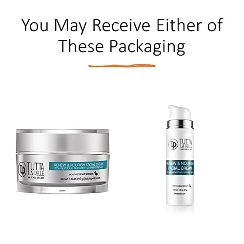 Glycolic Acid Cream 20% Aha Facial Cream, Vitamin Complex - Acne Cream, Q10 Anti Aging Wrinkle Cream, Kp - Keratosis Pilaris / F