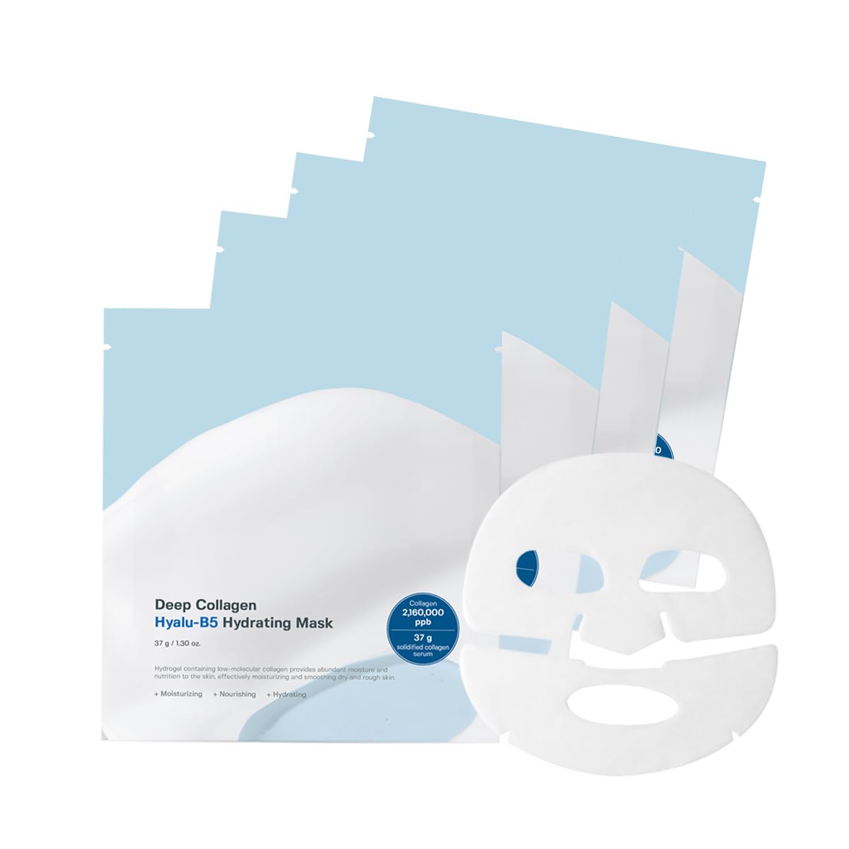 Sungboon Editor Deep Collagen Hyalu-B5 Hydrating Overnight Mask 37Gx4Ea | The Real Collagen 2,160,000Ppb | Facial Hydrogel Masks