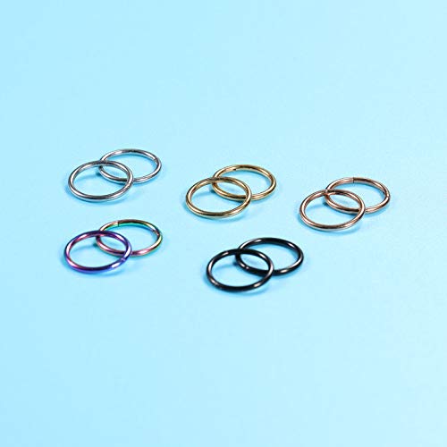 18g Cartilage Earring Hoop Nose Rings 18 Gauge Nose Ring Hoop Tragus Earring Black Daith Earrings Helix Earrings Forward Helix E