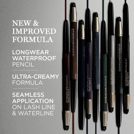 Lancame Le Stylo Waterproof Eyeliner Pencil - Creamy & Highly Pigmented - Seamless Blending & Smudging - 08 Reve Anthracite