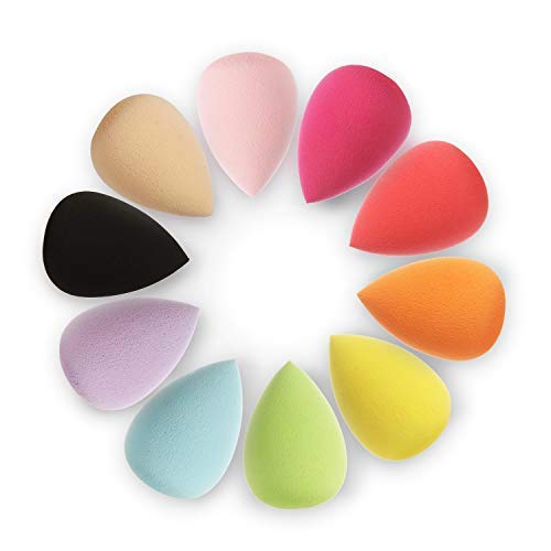 Fennec Mart 10 Pcs Perfect Makeup Sponge Set Blender, Beauty Sponge Makeup Blender Flawless For Liquid,MultiColored Makeup Spon