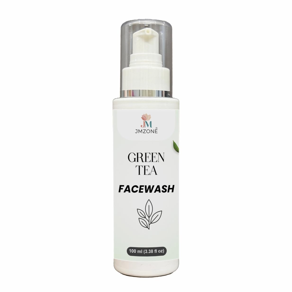 Jmzone Green Tea Face Wash, Foaming Cleanser With BuiltIn Silicone Cleansing Brush, Paraben Free, For All Skin Types, 100 Ml