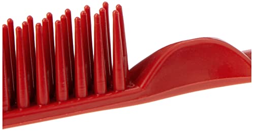 CocoBlack Naturals 3 Row Styling Comb - Detangles & Defines Curls, Small, Red, Model CB5355