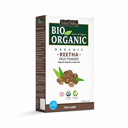 Indus Valley 100% Organic Reetha Powder | Sapindus Mukorossi For Hair & Scalp Treatment  (100G)