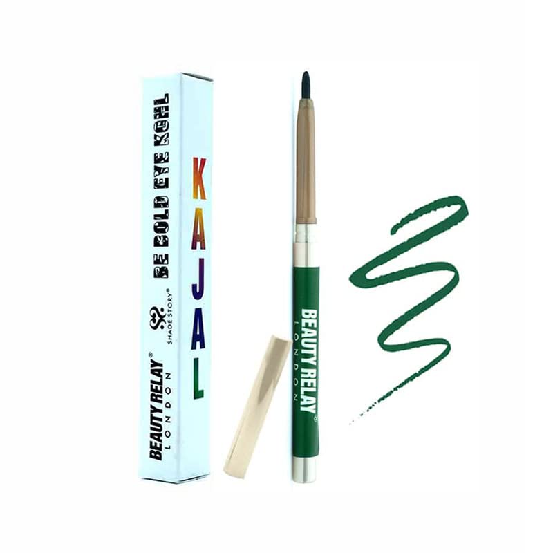 Beautyrelay London Shade Story Be Bold Eye Kohl Kajal 24Hrs Long Stay, Smudgeproof, Fadeproof, (12 Shades) Infused With Almond O