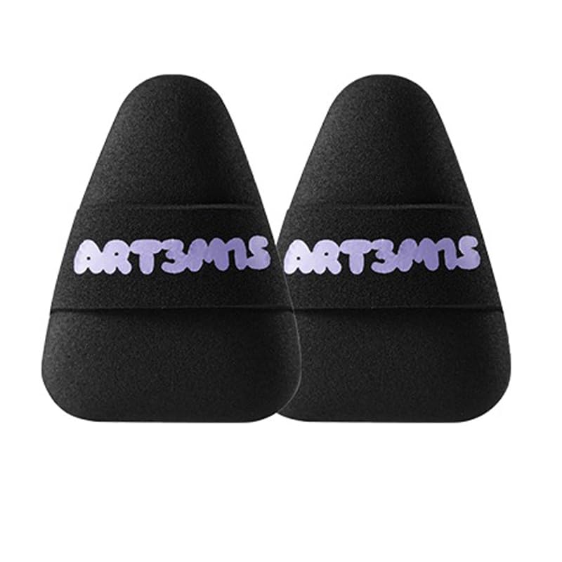 1 Set of 2 PCS Art3m1s Mini Cushion Puff Facial Highlighter Blush Puff Set, Mini Detail Makeup Foundation Puff, Beauty Sponge Hi