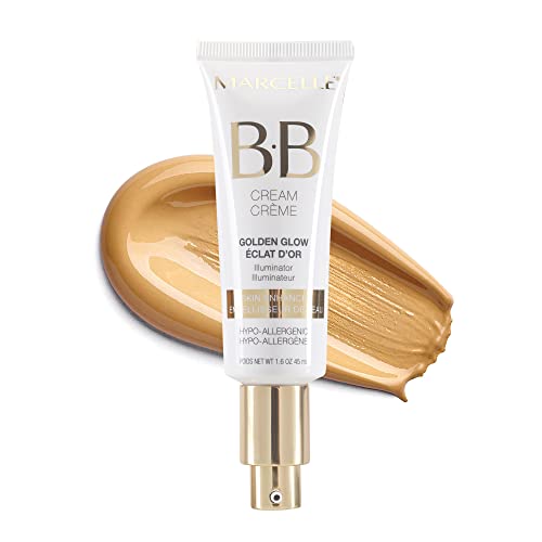 Marcelle Bb Cream Golden Glow, Universal Shade, Tinted Moisturizer, Skin Enhancer, Illuminator, Beauty Balm, Non-Comedogenic, Pa