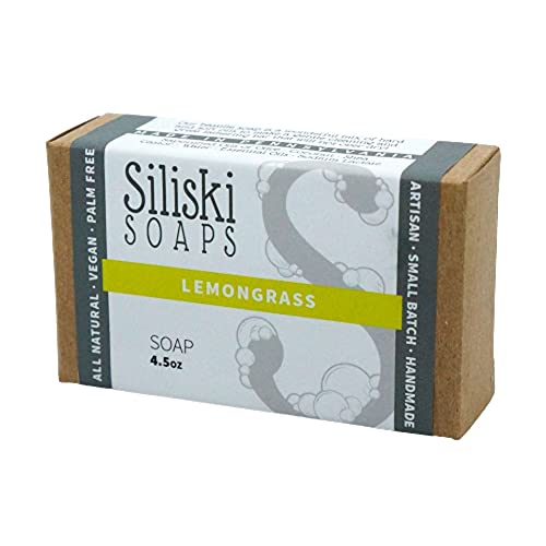 Simple Skincare By Siliski Soap, Hard, Gentle, Bath Soap, All Natural, Vegan And Palm Free - Lemongrass, 4.5 Oz