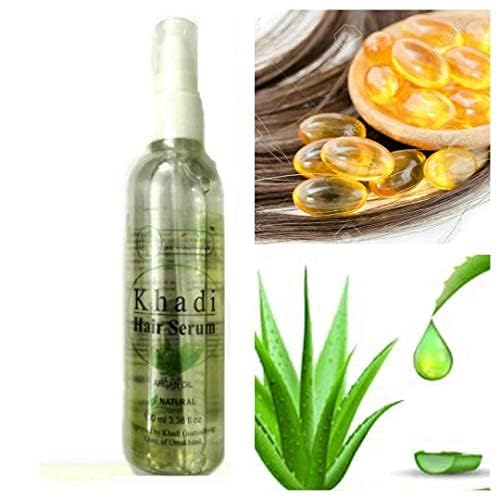 Khadi Rishikesh Herbal Hair Serum For Hair Growth,Shine Silky Hair,Dry & Frizzy Hair-Control Hairfall-Women & Men| With Argan Oi