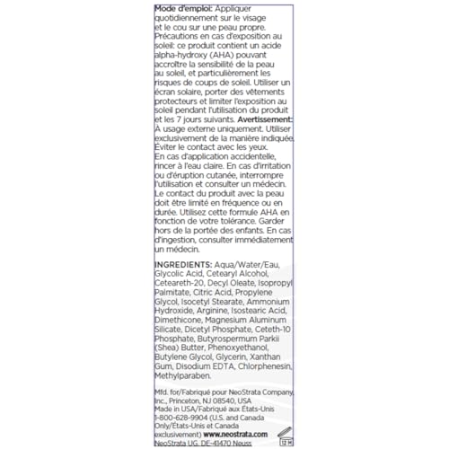 NEOSTRATA GLYCOLIC RENEWAL Smoothing Cream Texture-Refining Moisturizer with Glycolic & Citric Acid, Shea Butter Non-Comedogenic