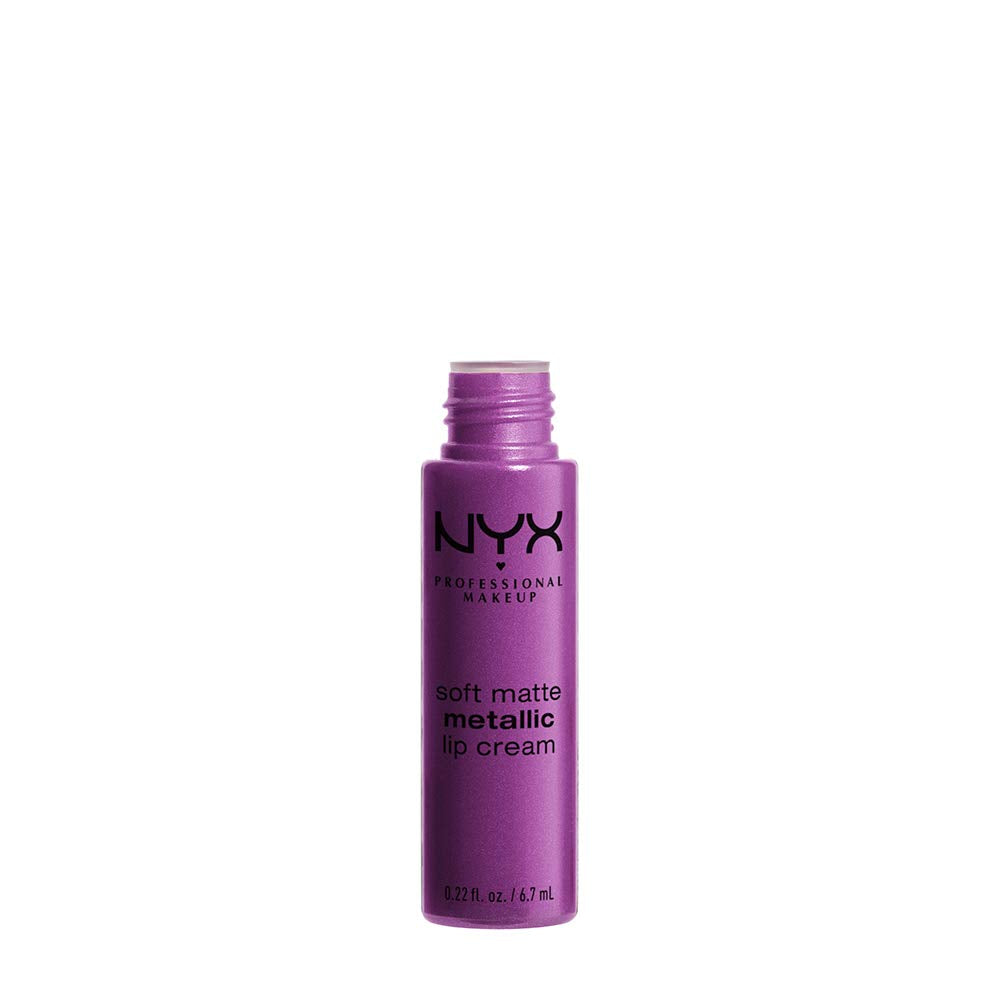 Nyx Professional Makeup Soft Matte Metallic Lip Cream, Liquid Lipstick - Seoul (Violet)
