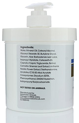 Advanced Clinicals Retinol Cream Value Set- Two Spa Size 16Oz Bottles With Pump Best Anti-Wrinkle Cream With Retinol And Antioxi