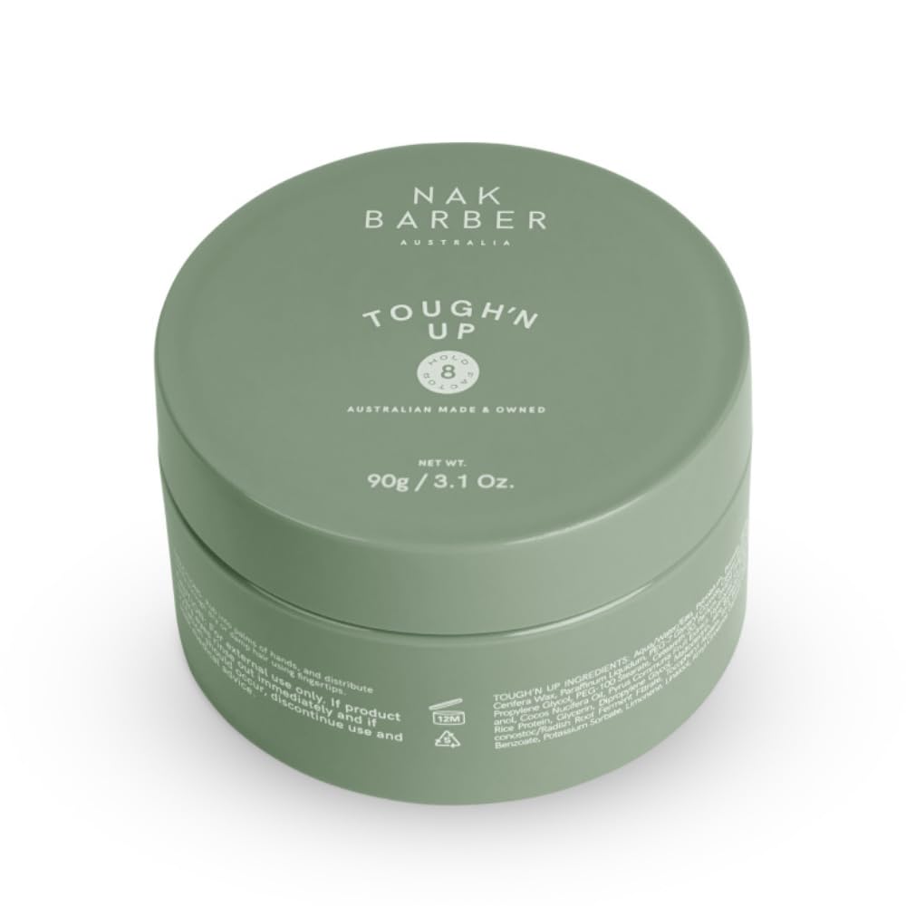 NAK Barber Tough N Up Matte Hair Putty for Men, Strong Grip Hold, 3.2 oz