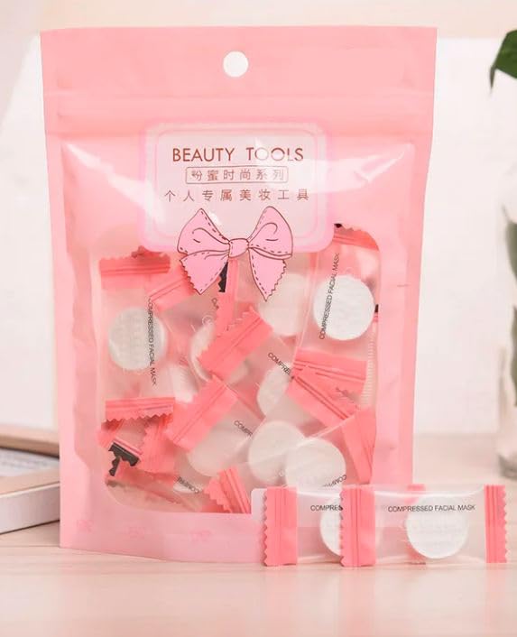 Compressed Facial Sheet Masks, 40Pcs Diy Disposable Facial Masks, CoinShaped Facial Sheet Mask Paper For Face Skin Care, 100% N
