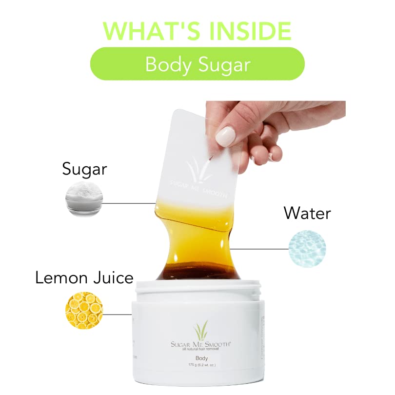 Sugar Me Smooth Body Sugar Wax - Gentle On Skin And Less Painful Hair Removal In A Simple System, No Strips, No Heat, Water Solu