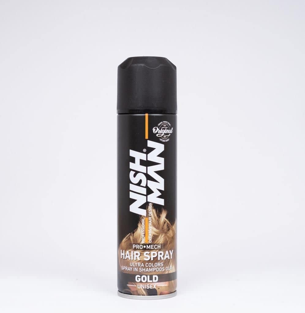 Nish Man Temporary Hair Colour - Nishman Unisex Pro Mech Hair Styling Colour Spray - Ultimate Coloured Hair Spray Wash Out Kids