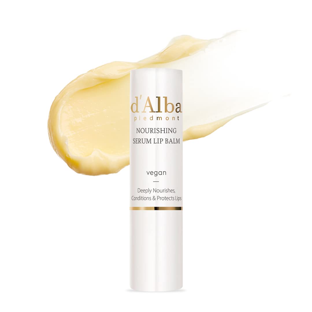 dAlba Italian White Truffle Nourishing Serum Lip Butter, Vegan Skincare, Hydrating Lip Care with White Truffles for All Skin Typ