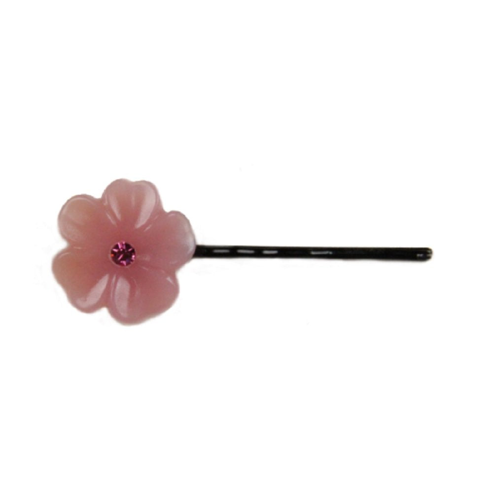 di Prima Milky Flower Bobby Pin, Pink