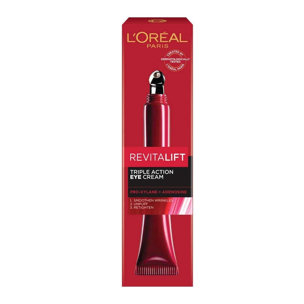 LOreal Paris Revitalift Triple Action Eye Cream, 15 Ml (Spain Product)