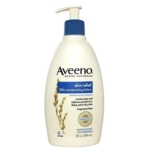 Aveeno Active Naturals Skin Relief Moisturizing Lotion, 12-Ounce Pump Bottles (Pack Of 3)