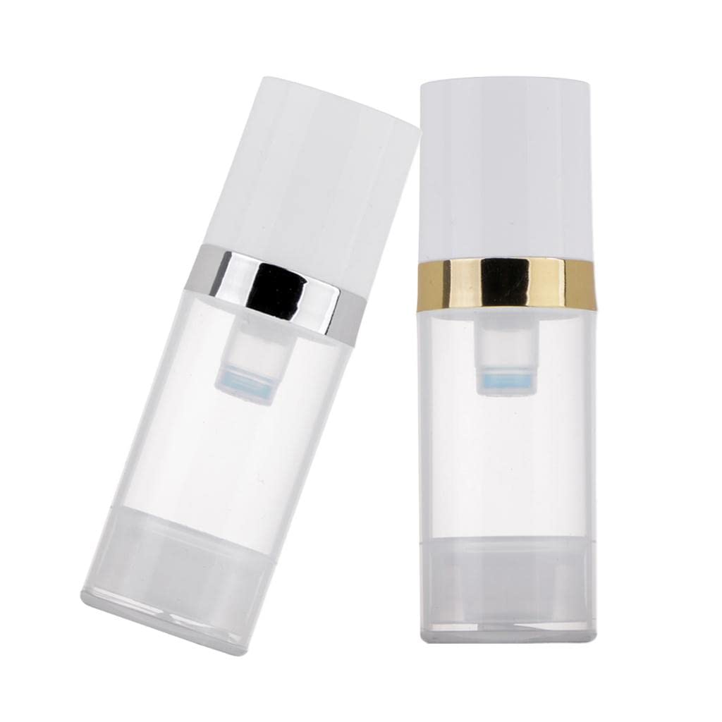 Calandis 2X 10Ml Clear Vacuum Press Pump Bottle Cosmetic Lotions Container Refillable Travel | Other Makeup Tools & Accs | Makeu