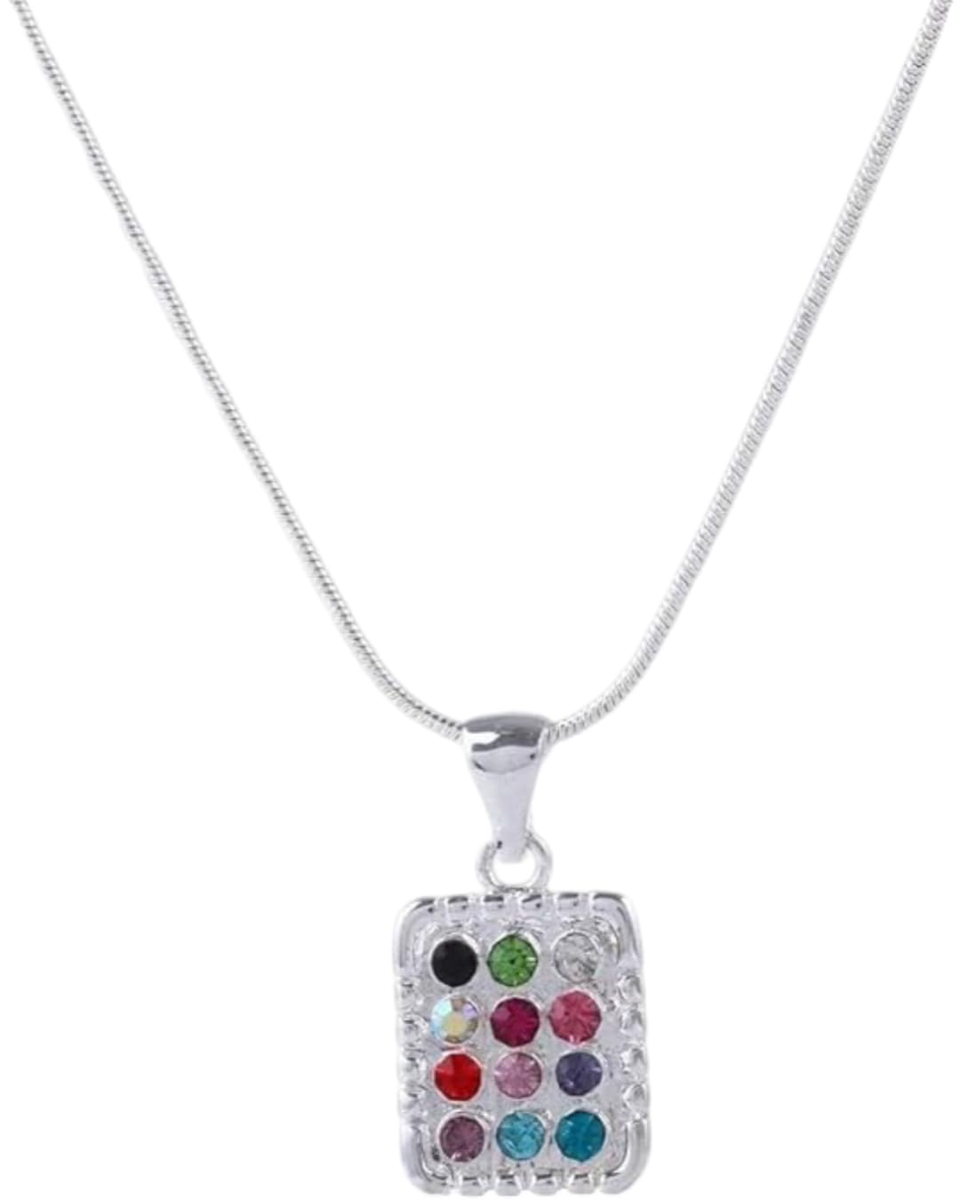 Holy Land Market 12 tribes of Israel Ephod Hoshen Breastplate necklace with long chain