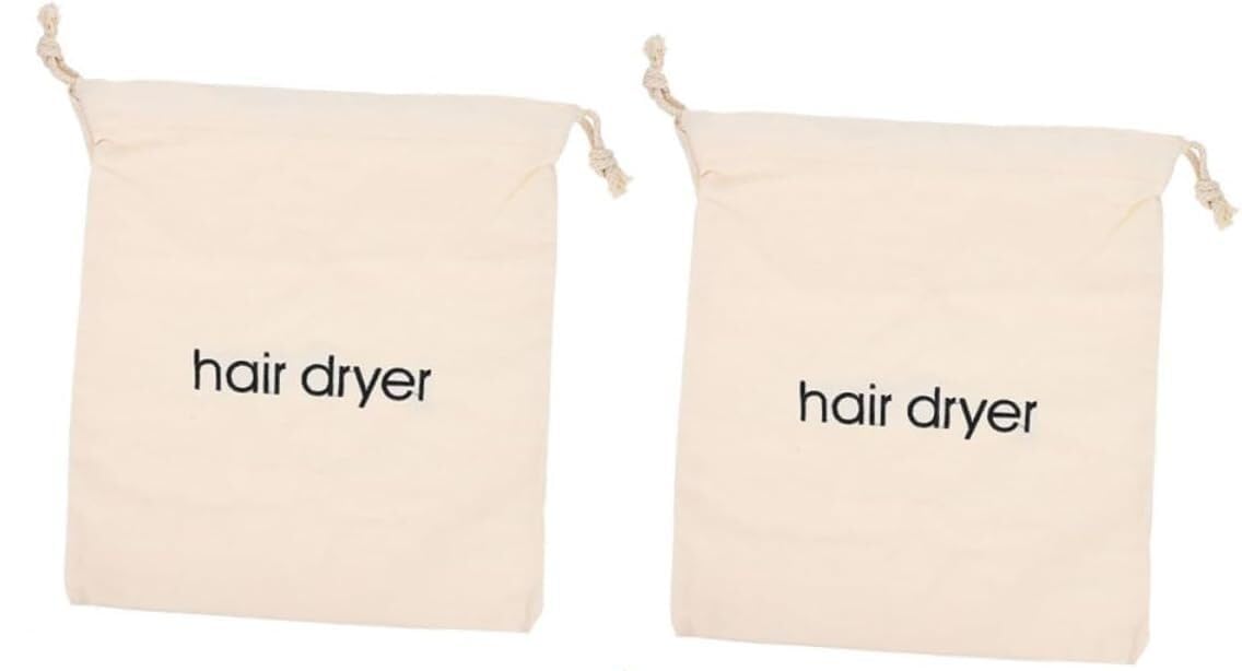 2pcs Drawstring Hair Dryer Bags MultiFunction Cloth Storage Organizers for Travel and Home Organizer and Lightweight Design