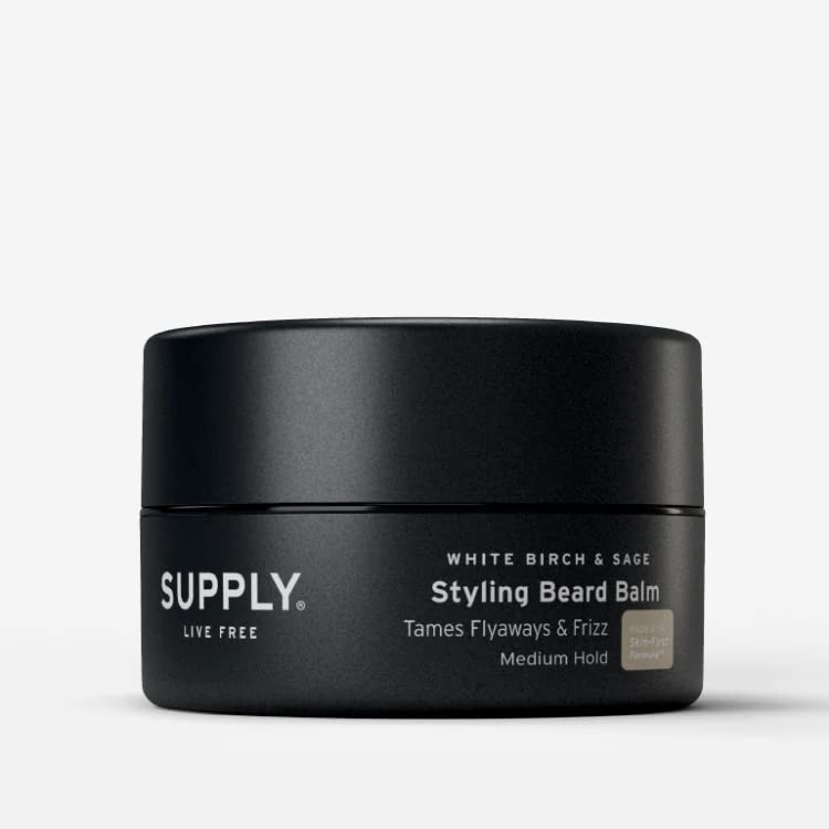 Supply Styling Beard Balm- Moisturizes, Shapes, And Strengthens - Prevents Dryness, Itchiness, And Split Ends - Natural Care For