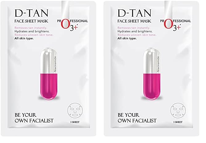 O3+ Facialist Dtan Face Sheet Mask With Niacinamide Reduced Dark Spots, Acne Scars, And Discoloration While Giving Ultimate Brig