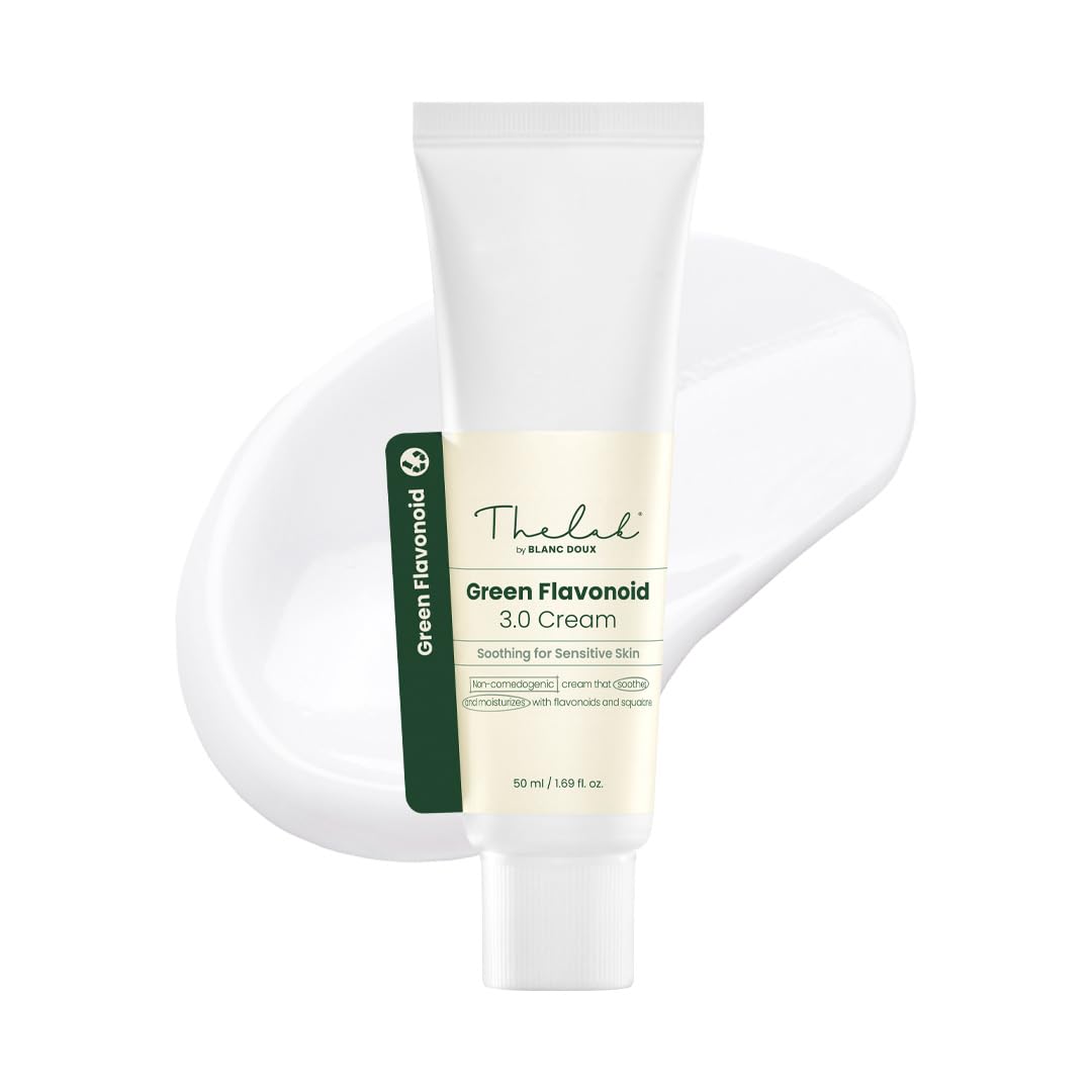 THE LAB BY BLANC DOUX Green Flavonoid 3.0 Cream Lightweight, Trouble Care, K Beauty Moisturizer for Face, Soothing for Acne Pro
