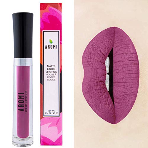 Aromi Mulberry Matte Liquid Lipstick | Berry Fuchsia Lip Color, Vegan & Cruelty-Free, Long-Lasting, Waterproof Lipstick (Merry M