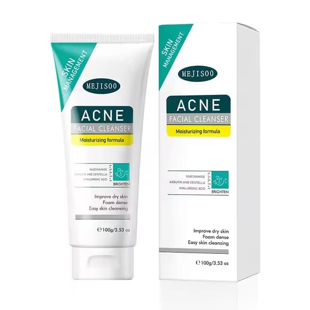 Acne Facial Cleanser Gentle Moisturizing Face Wash With Niacinamide & Hyaluronic Acid | Daily Skin Cleansing