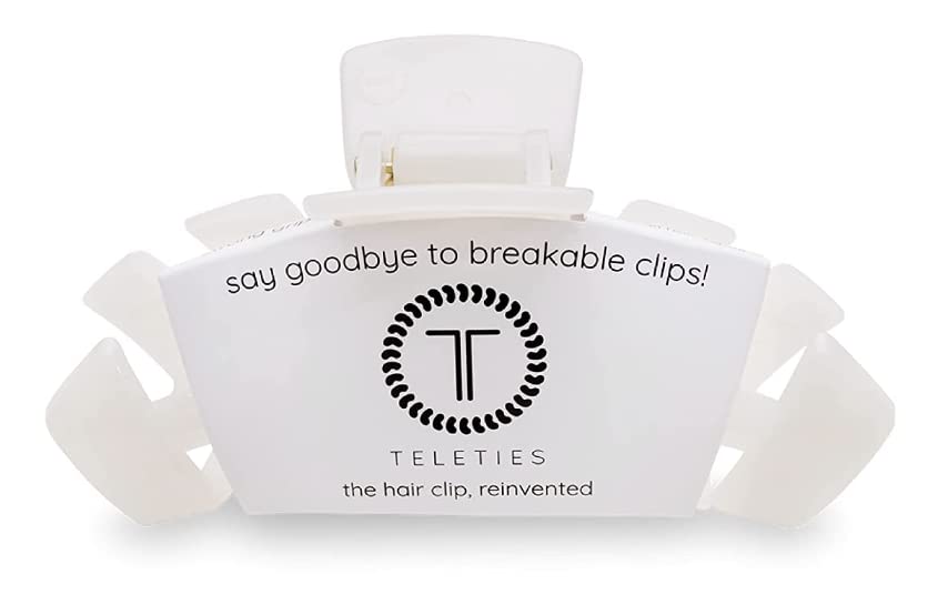 TELETIES  Medium Hair Clip  Strong Grip, Bendable Teeth, Comfortable Curved Design  Ideal for MediumThick Hair  For All Hai