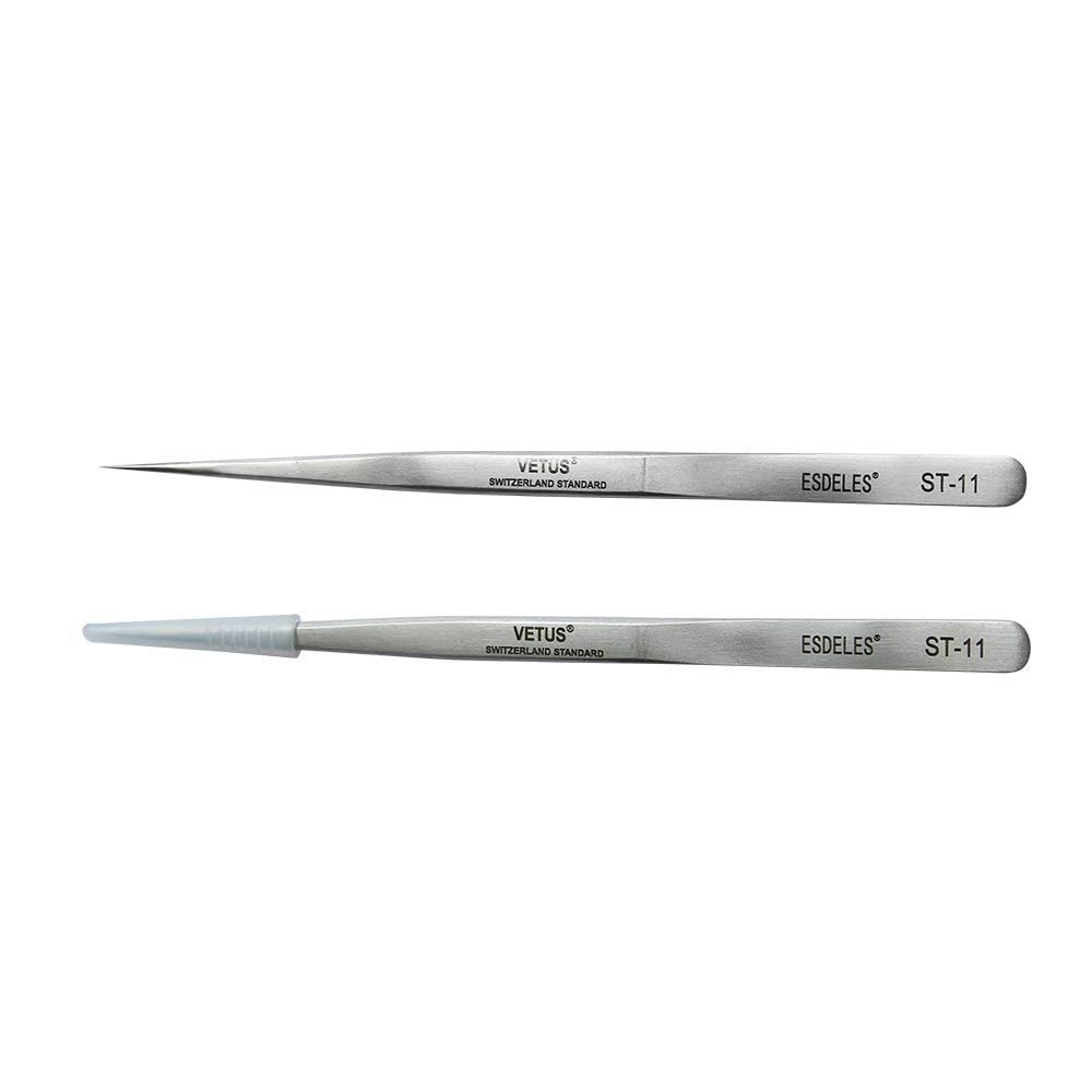 Vetus Tweezer Non-Magnetic Stainless Steel Pointed Tip St-11