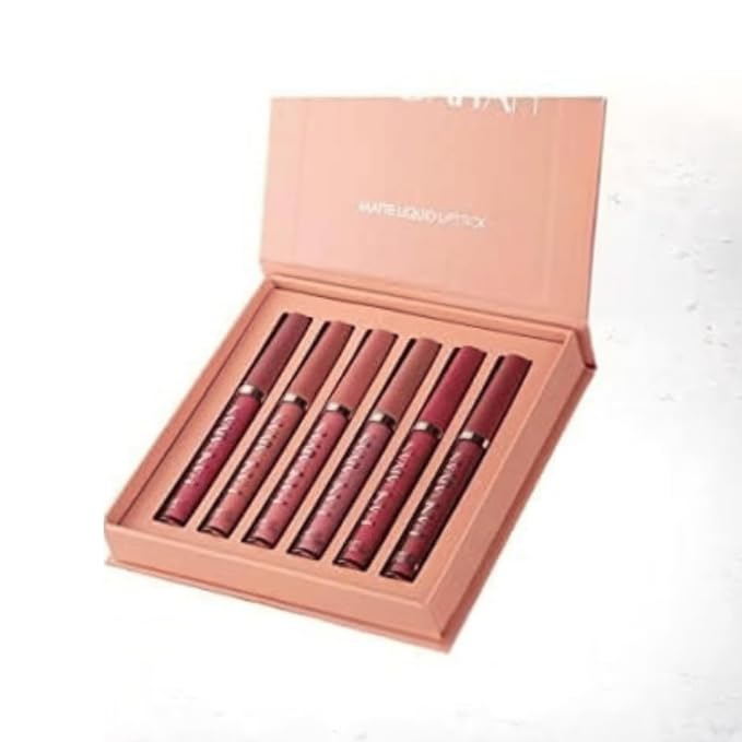 6Piece Matte Liquid Lipstick Set | Waterproof, LongLasting NonStick Formula | HighPigment SmudgeProof Lip Gloss For AllDay