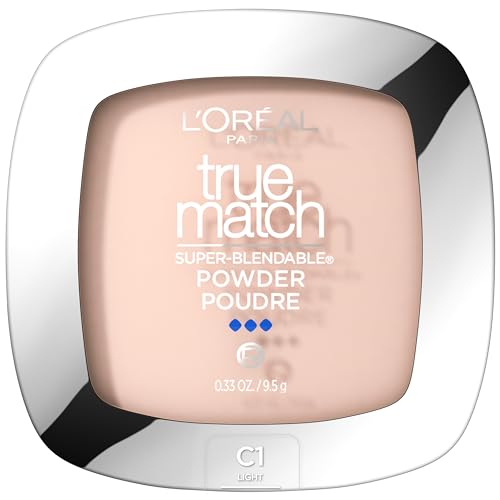 LOreal Paris True Match Super Blendable Oil Free Powder Foundation, C1 Light, 0.33 oz, Packaging May Vary