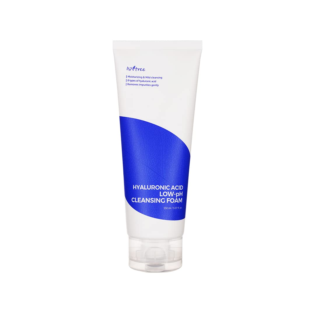 Isntree Hyaluronic Acid Low-Ph Cleansing Foam 150Ml, 5.07 Fl.Oz | Moisturizing & Mild Cleansing | 8 Types Of Hyaluronic Acid | H