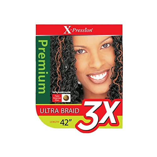 Outre Braids X-Pression Kanekaion 3X Pre Stretched Braid 42 (5-Pack, 2T1BBLU)