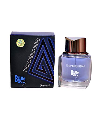 Blue For Men 2 Edp - Eau De Parfum 75 Ml (2.5 Oz) | Exquisite Pour Homme Spray | Rejuvenating Citrus Accord With Smooth Woody An