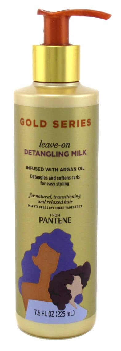 Pantene Gold Series Leave-In Detangling Milk 7.6 Ounce (Pack of 3)