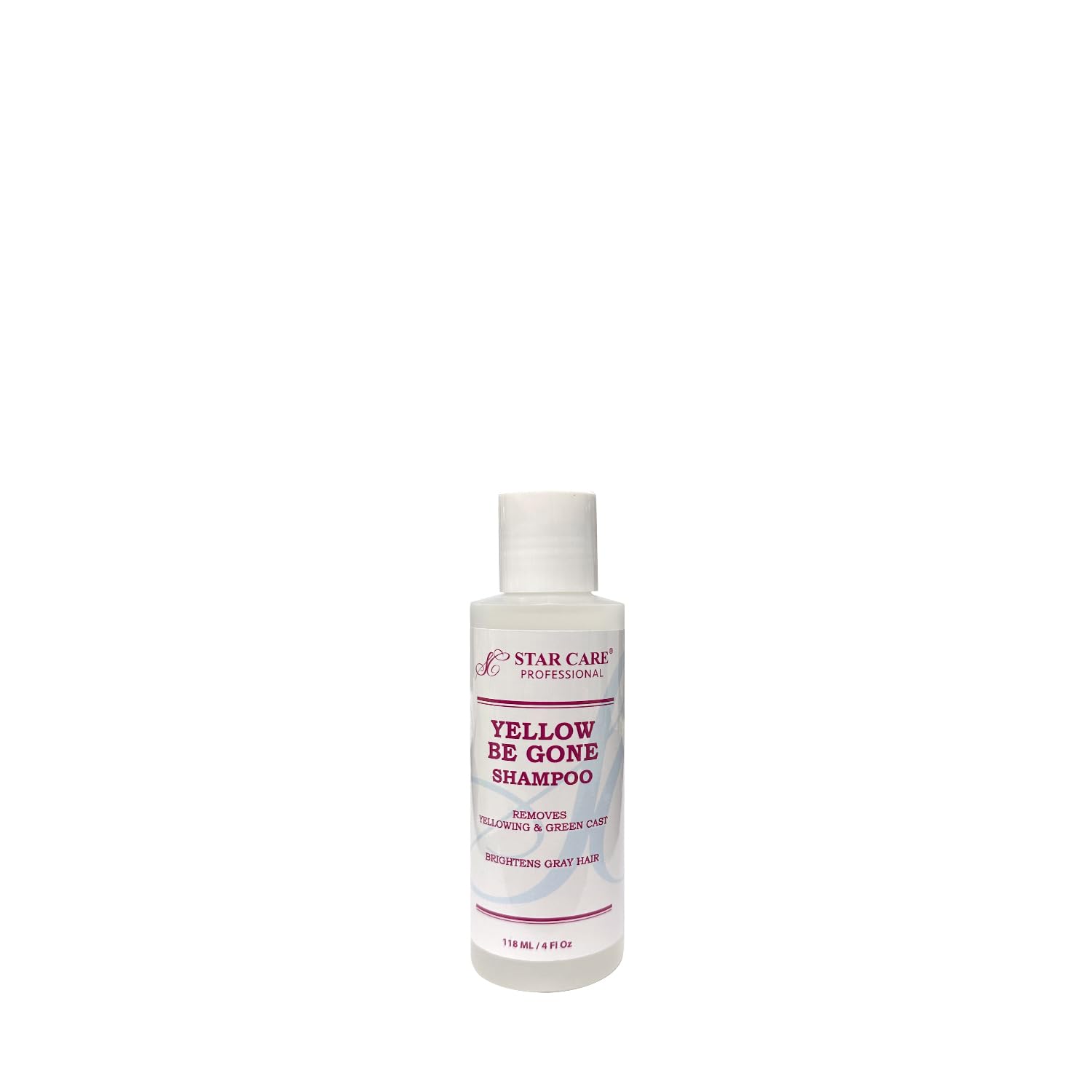 STAR CARE Yellow Be Gone Shampoo 4oz/118ml (1 Pack) Clarifying Brassiness Neutralizer for Bleached, Blonde, Gray & Highlighted H