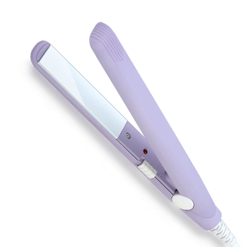 Hair Straightener, 2 in 1 Mini Ceramic Tourmaline Flat Iron for Short Hair Pixie Cut Hair Touch Control, Anti-Frizz Flat Iron fo