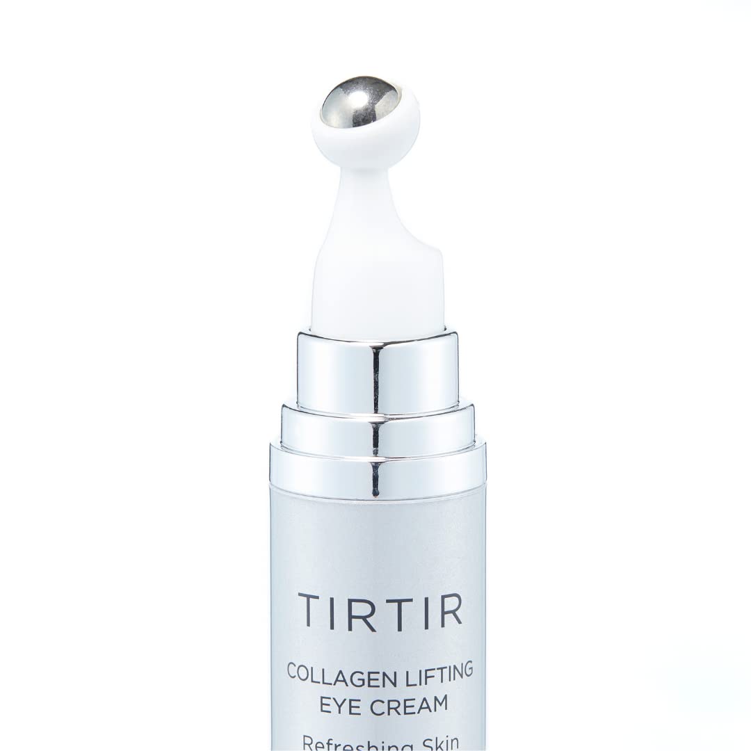 TIRTIR Collagen Lifting Eye Cream - Roller Applicator, Wrinkle Spot Treatment, Revitalizing Moisturizer,Tightening Under Eye For