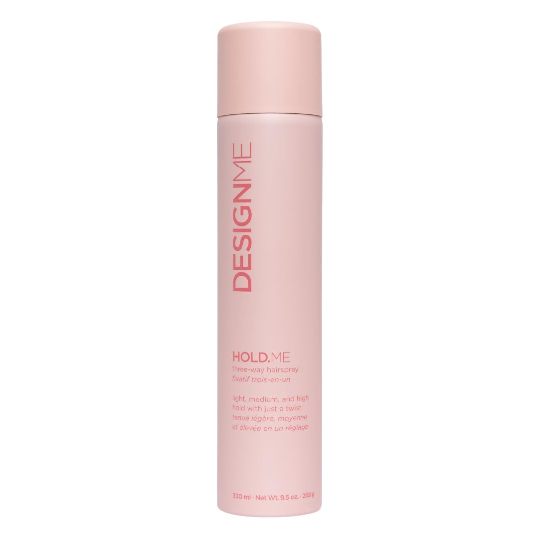 Hold.Me Three-Way Hairspray By Designme | Hairspray With Light, Medium, & High Hold Options | Extra Hold Hair Spray With Thermal