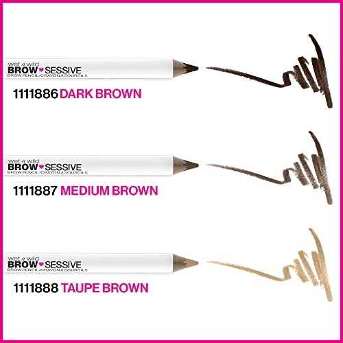 Eyebrow Pencil By Wet N Wild Brow-Sessive Brow Makeup Pencil Liner Blending Brush, Precise, Fine Tip, Shapes, Defines, Fills, Bl